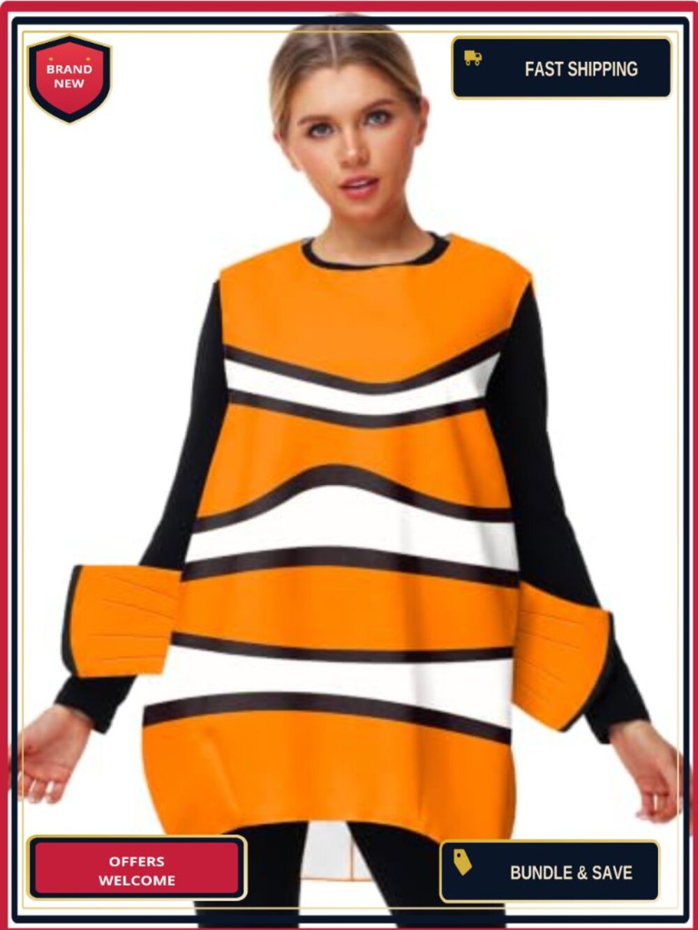 Fish Halloween Costume Sea Creature Cosplay Tunic